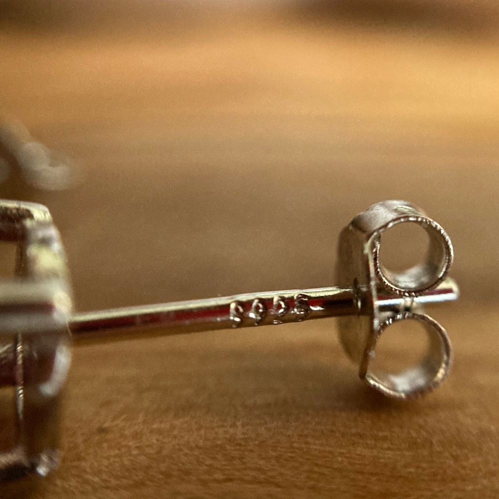 Sterling silver 925 stud earrings - Picture 4 of 8